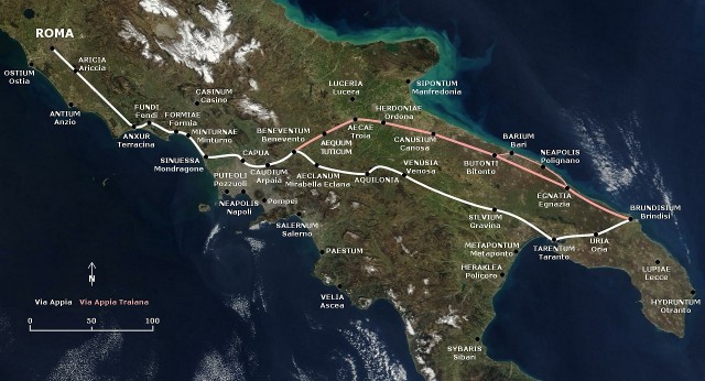 A map showing the major road of Rome and many of the cities. These cities were the main target of Hannibal and Marcellus, securing, defending and winning them over was a major struggle throughout the war.