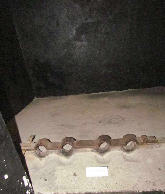 Leg shackles that were used in the ''Hanoi Hilton,'' the Hanoi prison that was built by French colonialists and later housed American pilots captured during the Vietnam War.