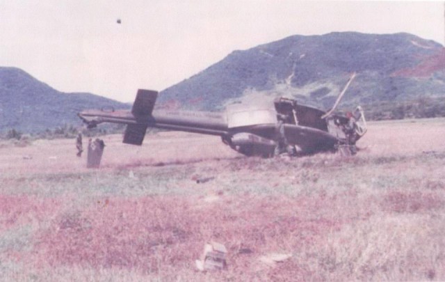 A Huey similar to the one shot down over Cambodia