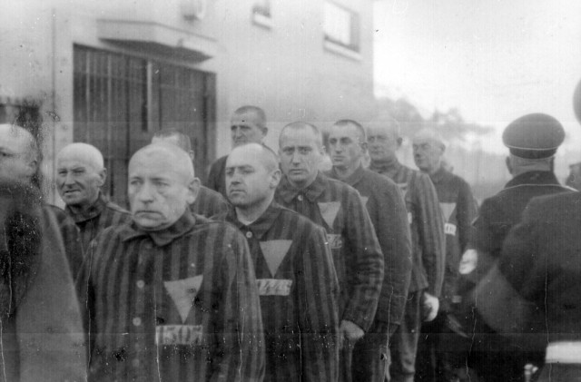 Prisoners in the concentration camp at Sachsenhausen