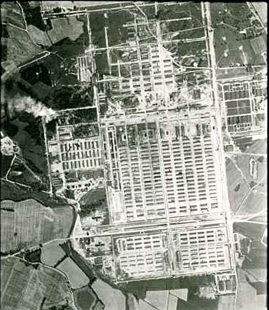 Aerial photo of Auschwitz