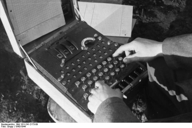 One of the Original Enigma Code Machines Demonstrated | War