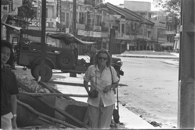 Clare Hollingworth in Saigon (Healey Library)