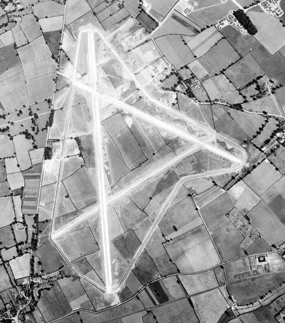 Aerial photograph of Eye Airfield, looking north, 16 July 1943. Photograph taken by 7th Photographic Reconnaissance Group, sortie number US/7PH/GP/LOC2. English Heritage (USAAF Photography).