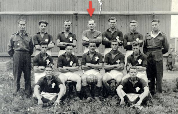 Ron Jones and his team mates in Auschwitz Concentration Camp