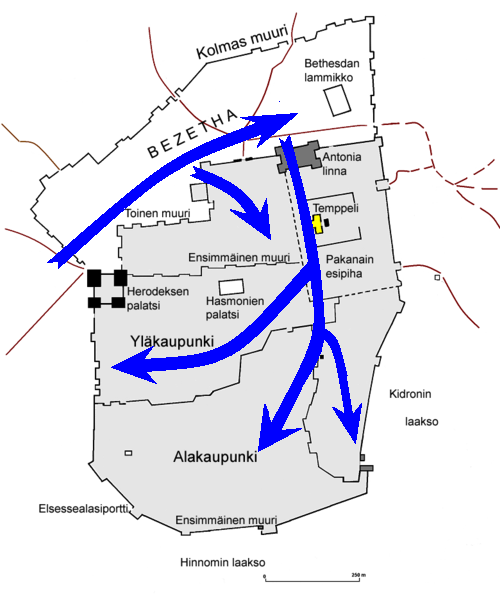 map of the siege over the course of several months