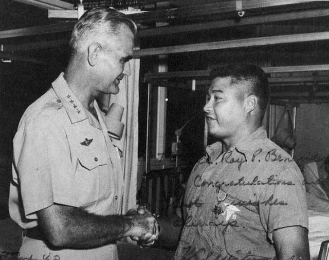 General Westmoreland awarding Benavidez the Distinguished Service Cross