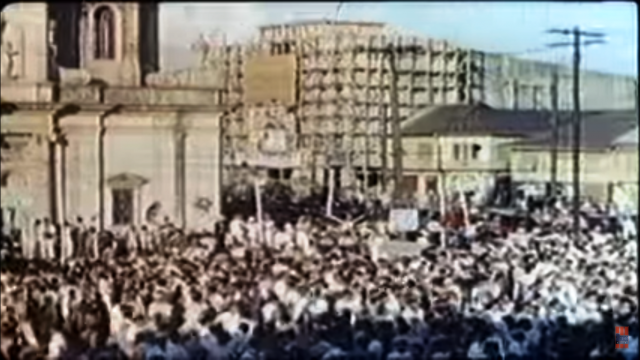 IIndignation Rally led by Philippine Senator Quintin Paredes against Germany held on 19 November 1938 at Ateneo in Intramuros, Manila