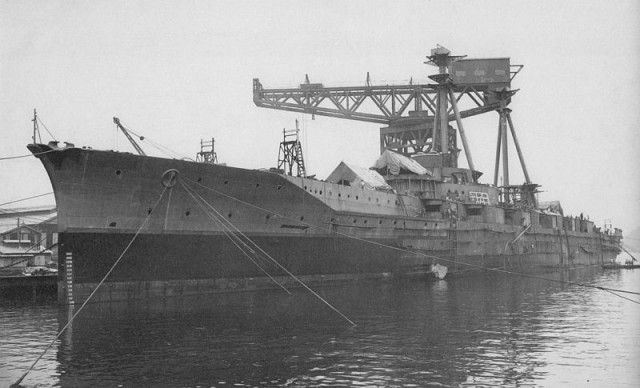 The Imperial Japanese Navy battlecruiser Hiei at Yokosuka, Japan on 20 September 1913