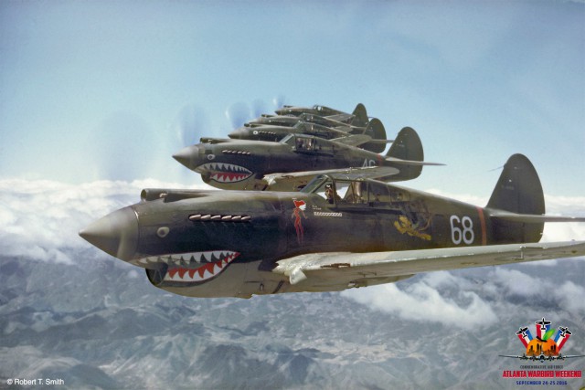 AVG Flying Tigers in Formation on May 28, 1942_Photo taken by pilot R.T. Smith_Copyright by R.T.Smith WM
