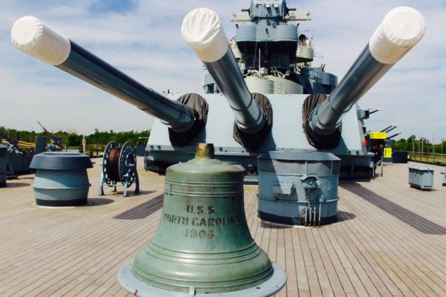 Battleship North Carolina 16 inch gun turret