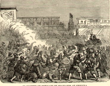a different massacre but no less helpless than the one at the Aztec festival