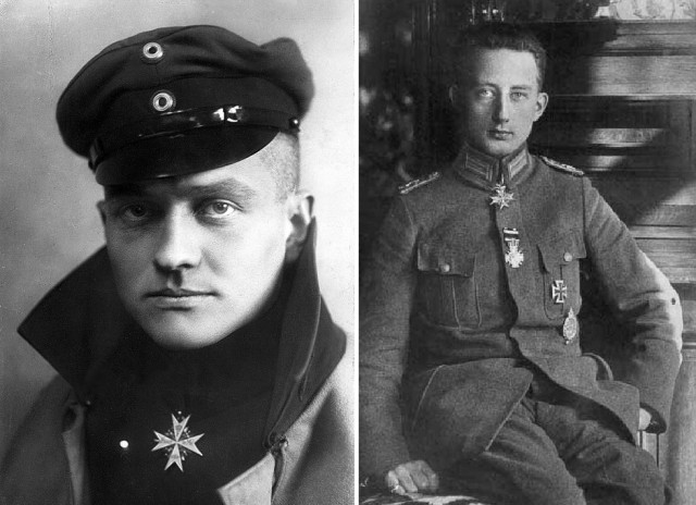 https://en.wikipedia.org/wiki/Werner_Voss The Red Baron on the left and Werner Voss on the right