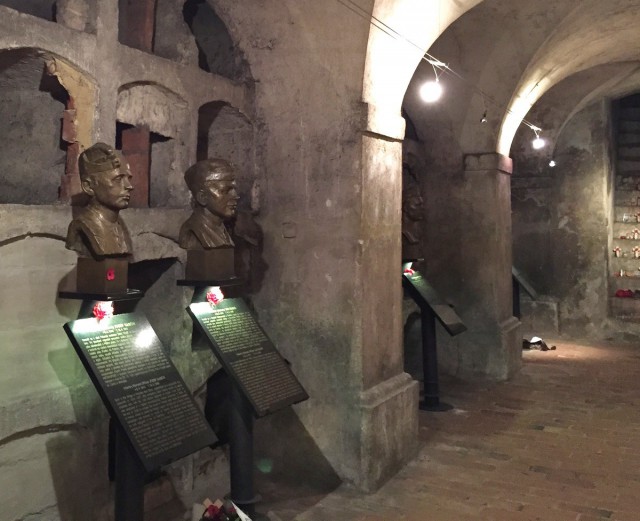 Memorial to the Heroes of the Heydrich Terror in Prague crypt