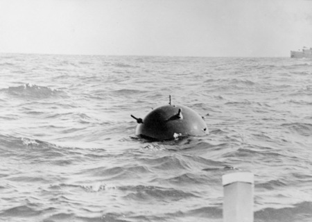 A German contact mine laid in Australian waters during World War II