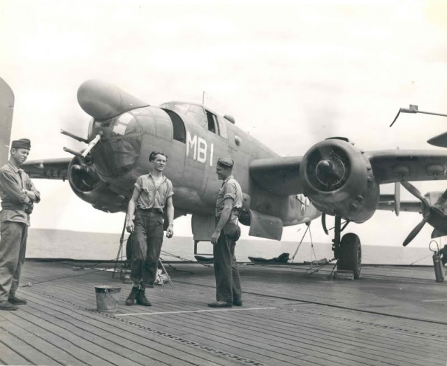 PBJ-1D_on_USS_Manila_Bay_1944