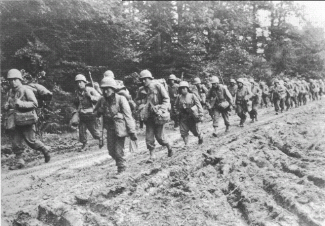 The 442nd near Bruyères. At far left is Tanamachi, followed by Sakato.
