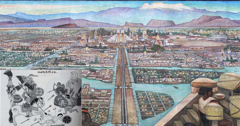 Mexico City - showing the life in Aztec times. By Diego Rivera - CC BY-SA 3.0