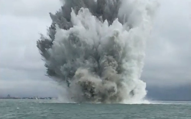 A German contact mine laid in Australian waters during World War II