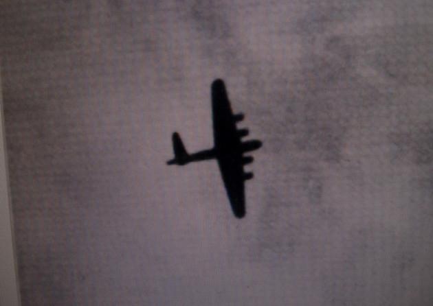 B-17 Flying Fortress 42-29752 with it's right horizontal stabiliser missing