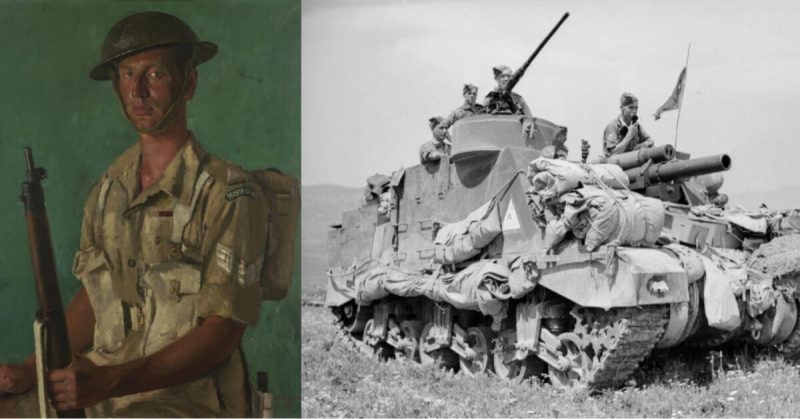 Left: The Heroic Soldier. Right: British Armor in North Africa