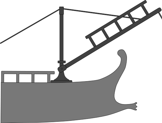 The Corvus allowed ROme to stay in the war when things got rough, but the final battle was decided with traditional tactics. The Romans simply trained harder and were better prepared for the battle.