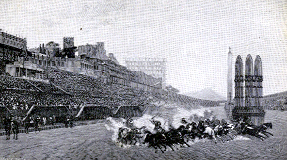 A standard chariot race, they were often at or over capacity. 