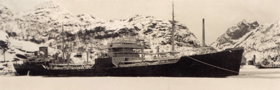 The Altmark in Jøssingfjord, Norway in early 1940