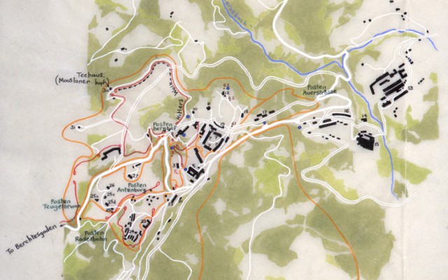 http://www.nationalarchives.gov.uk/education/resources/hitler-assassination-plan/ A map of the Berghof compound