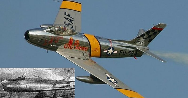 <a href=https://en.wikipedia.org/wiki/North_American_F-86_Sabre#/media/File:North_American_F86-01.JPG>Photo Credit</a>