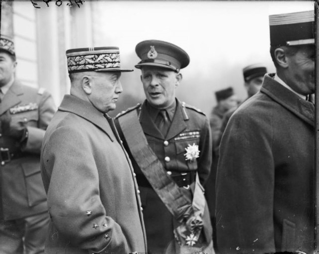 General Georges, left, with General Lord Gort at Arras circa 1940