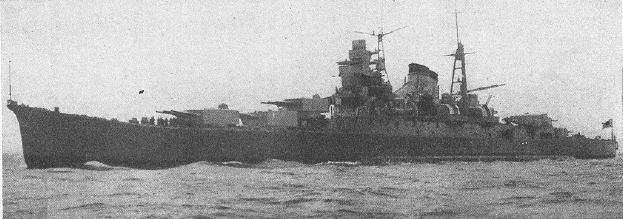 Japanese Cruiser Kumano in October 1938