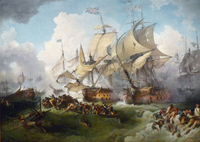 Philippe-Jacques de Loutherbourg, La Victoire de Lord Howe, le 1er juin 1794 (The Glorious First of June), National Maritime Museum, Greenwich 