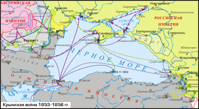 Larger Strategic troop movements of the Crimean War