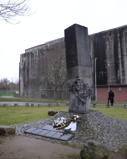 https://en.wikipedia.org/wiki/Valentin_submarine_pens Friedrich Stein's monument dedicated to those who suffered and died building Valentin, commemorated on 16 September 1983