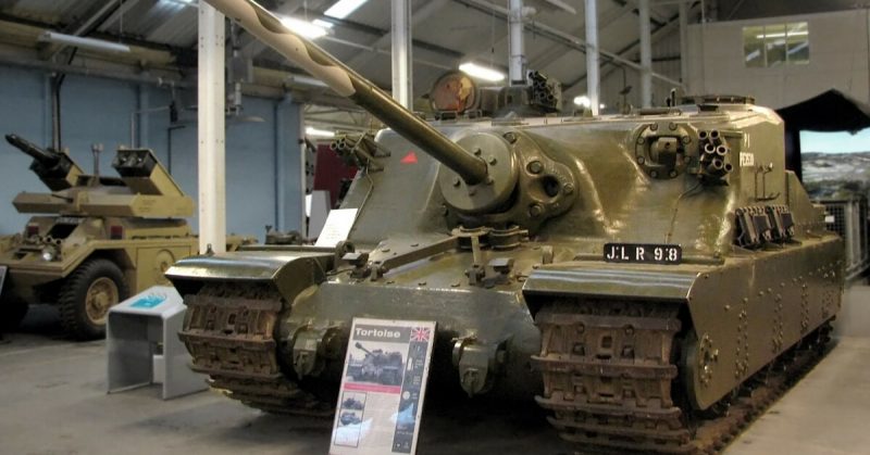 <a href=https://commons.wikimedia.org/wiki/File:Bovington_146_Tortoise_1.jpg>Photo Credit</a> 