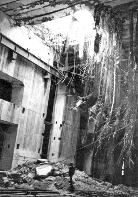 Valentin's 15' reinforced ferro-concrete roof damaged by a 22,000-pound M Grand Slam bomb