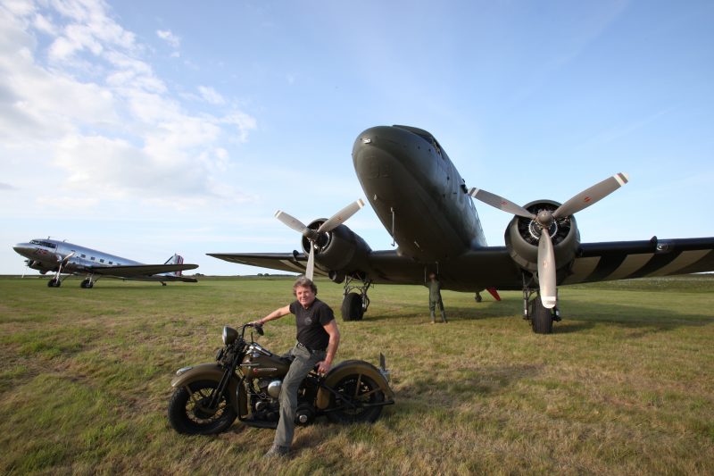  Photo - courtesy Onno Wieringa - depicts The Dakota Hunter on that classic Harley Davidson WL 750 in front of 2 immaculate C-47’s, in Normandy, dated 6 June 2014. Now, we look for yet another C-47/ DC-3 for a new Military Museum, in flying condition or as a Static Display Gateguard, and are curious to consider your proposals.