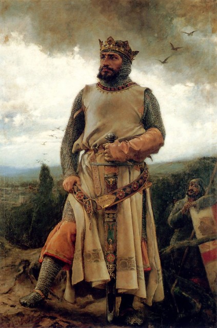 Romantic 19th Century depiction of Alfonso the Battler (Wikipedia)