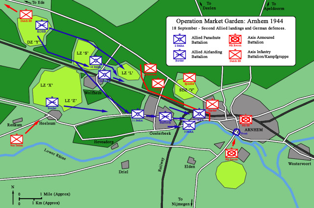 Battle of Arnhem Map via commons.wikimedia.org