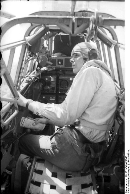 Russland, im Cockpit einer Me 110
