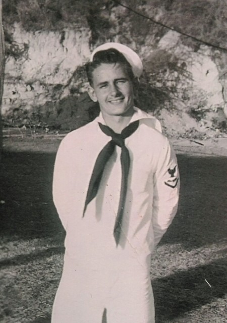 Koechner is pictured in 1948 at the rank of Petty Officer Third Class. Courtesy of Virgil Koechner 