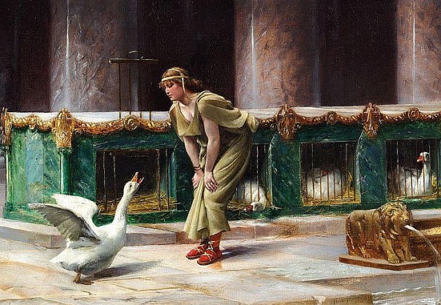 Juno's sacred geese were well cared for, especially after they saved the Romans.