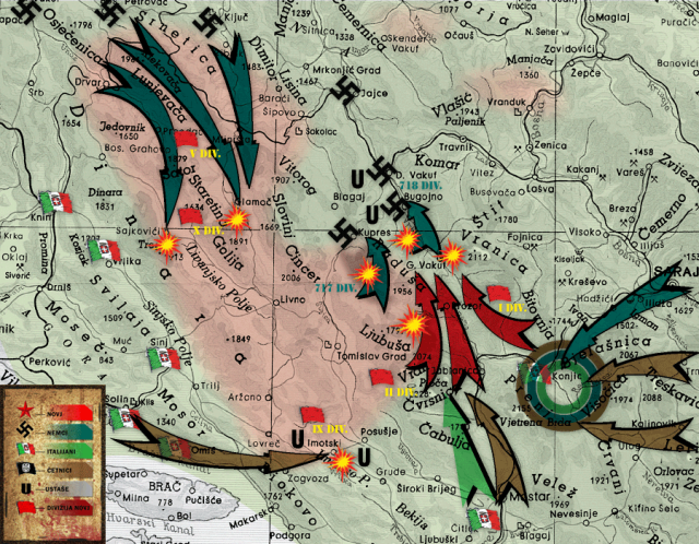 Partisan counterattack at Gornji Vakuf