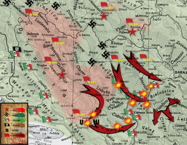 Partisan plan of crossing the Neretva