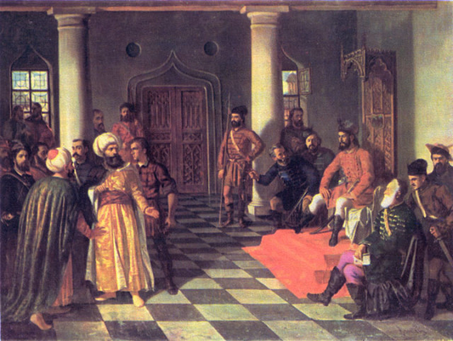 Vlad the Impaler and the Turkish Envoys by Theodore Amam (wikipedia) 