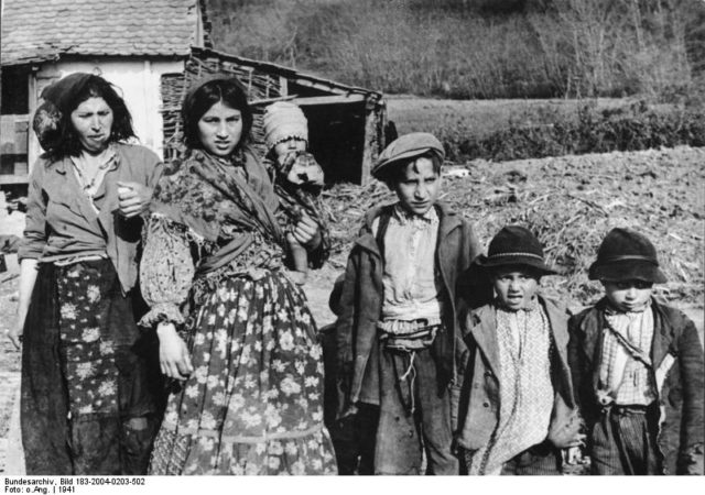 Roma (1941) in Zagreb, the capital of the formally independent state of Croatia was under German and Italian protectorate. Typical propaganda recording. Photo Credit.