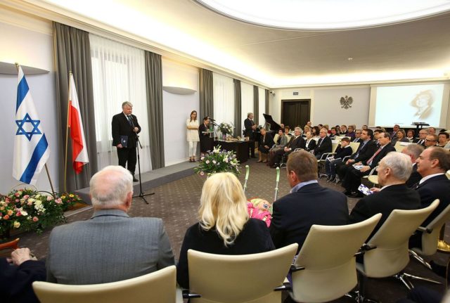 A Righteous Among the Nations awarding ceremony in the Polish Senate. Photo Credit.