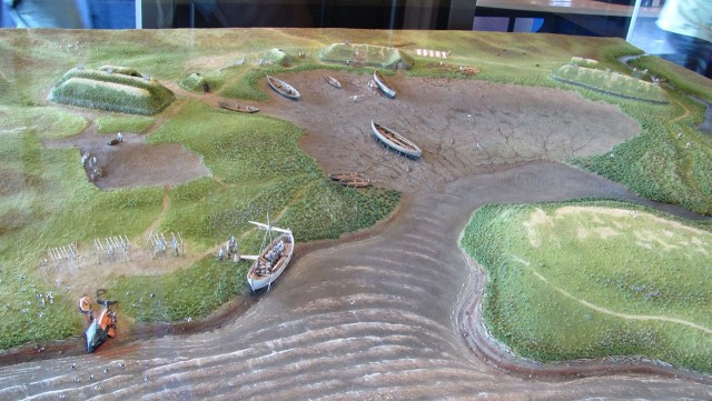 A model of what the first site at L'Anse aux Meadows likely looked like.