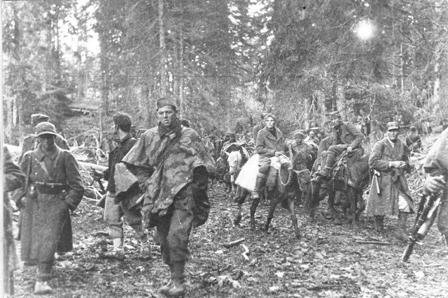 2nd Proletarian Division moving through Zelengora, during the Battle of Sutjeska June in 1943.